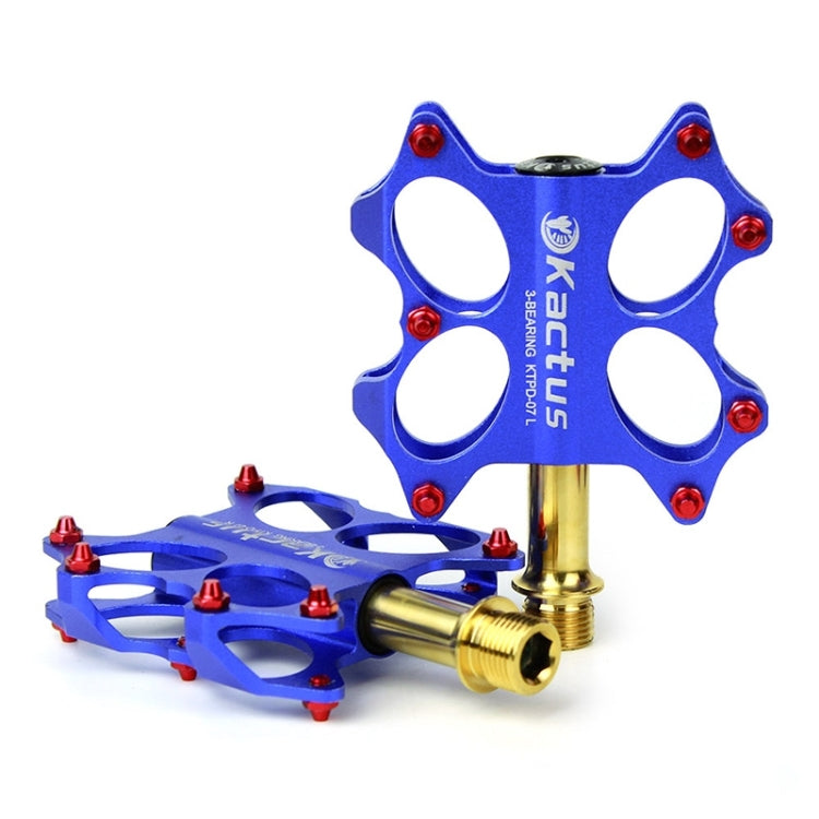 KACTUS Bike MTB BMX Platform Flat Pedals CNC Gold-plating Stainless Steel Axle