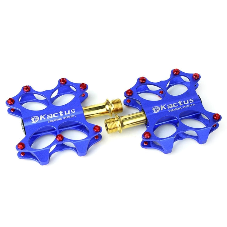 KACTUS Bike MTB BMX Platform Flat Pedals CNC Gold-plating Stainless Steel Axle