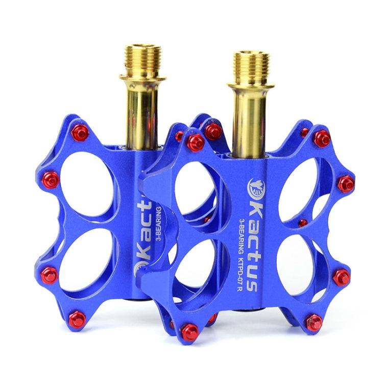 KACTUS Bike MTB BMX Platform Flat Pedals CNC Gold-plating Stainless Steel Axle