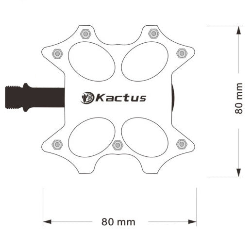 KACTUS Bike MTB BMX Platform Flat Pedals CNC Gold-plating Stainless Steel Axle