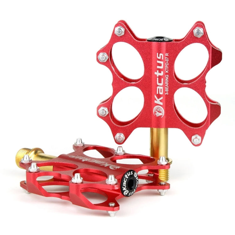 KACTUS Bike MTB BMX Platform Flat Pedals CNC Gold-plating Stainless Steel Axle
