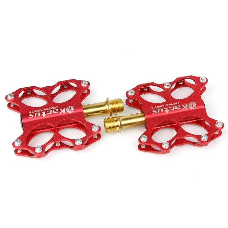 KACTUS Bike MTB BMX Platform Flat Pedals CNC Gold-plating Stainless Steel Axle