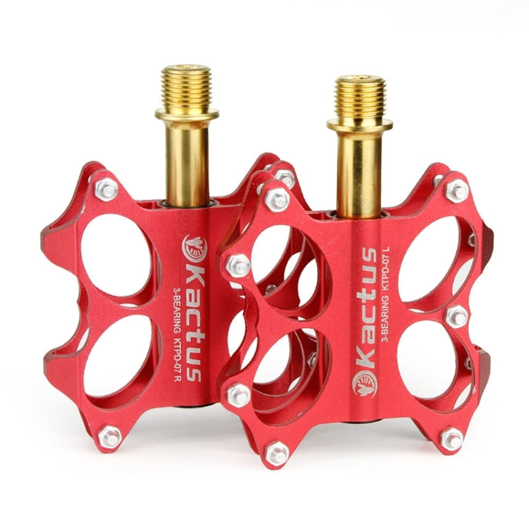 KACTUS Bike MTB BMX Platform Flat Pedals CNC Gold-plating Stainless Steel Axle