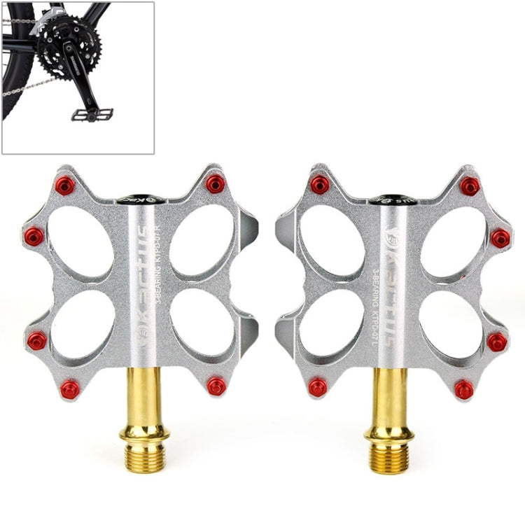 KACTUS Bike MTB BMX Platform Flat Pedals CNC Gold-plating Stainless Steel Axle