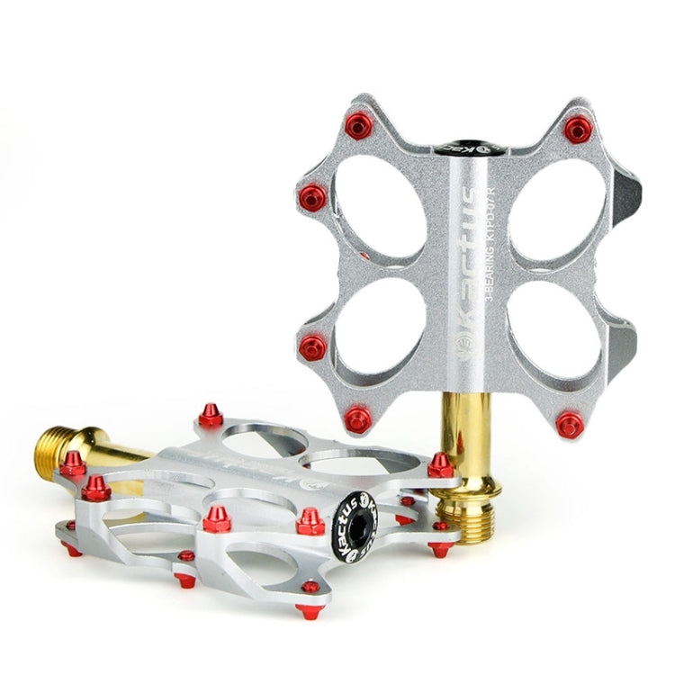 KACTUS Bike MTB BMX Platform Flat Pedals CNC Gold-plating Stainless Steel Axle