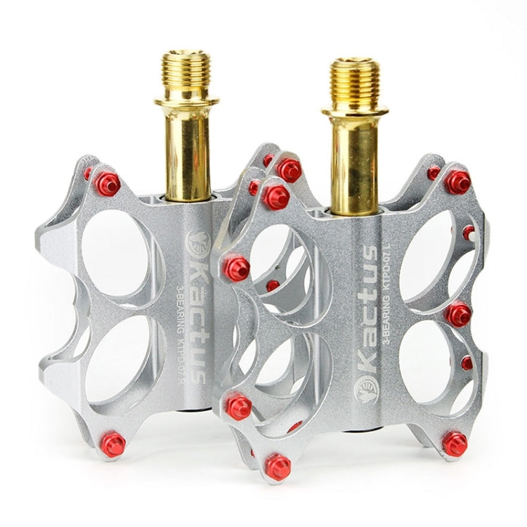 KACTUS Bike MTB BMX Platform Flat Pedals CNC Gold-plating Stainless Steel Axle