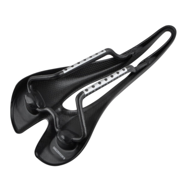Bicycle Matte Full Carbon Fiber Cushion Hollow Saddle Seat(Black)