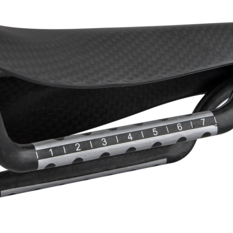 Bicycle Matte Full Carbon Fiber Cushion Hollow Saddle Seat(Black)