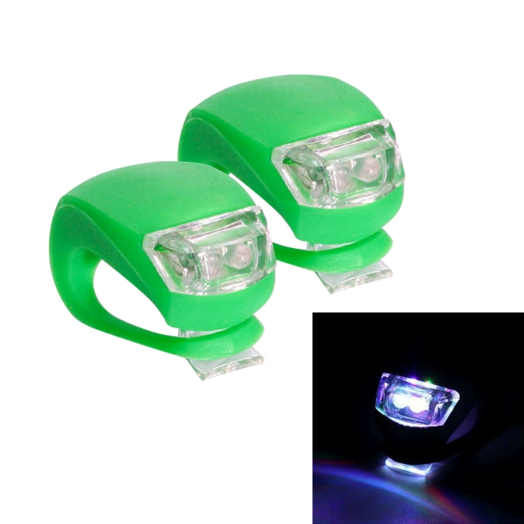 2 PCS 3 Modes 2-LEDs Waterproof Bicycle Rear Light Headlights Warning Light