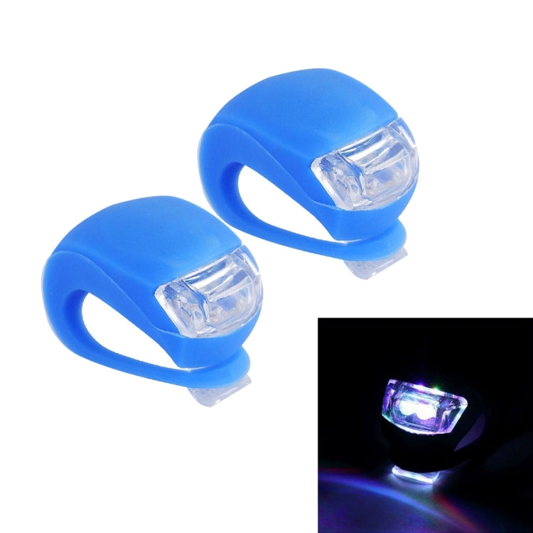 2 PCS 3 Modes 2-LEDs Waterproof Bicycle Rear Light Headlights Warning Light