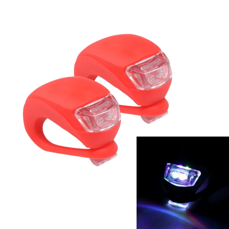 2 PCS 3 Modes 2-LEDs Waterproof Bicycle Rear Light Headlights Warning Light