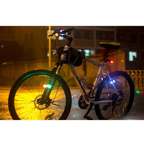 2 PCS 3 Modes 2-LEDs Waterproof Bicycle Rear Light Headlights Warning Light