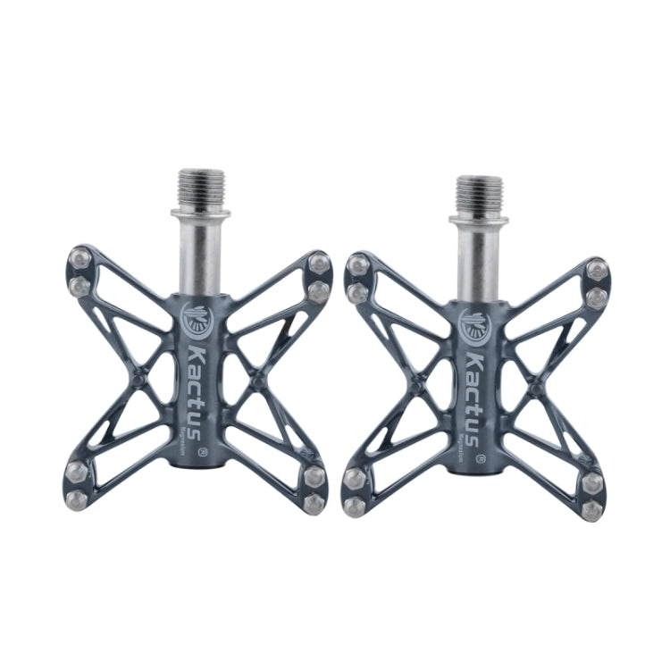 Magnesium Pedals Platform CNC Steel Axle 9/16 inch for Kactus Bike MTB(Grey)