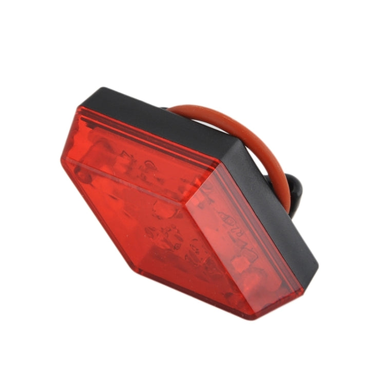 5-LED 7-Modes Rhombus Warning Bicycle Tail Lamp Rear Light(Red)