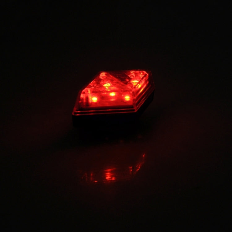 5-LED 7-Modes Rhombus Warning Bicycle Tail Lamp Rear Light(Red)