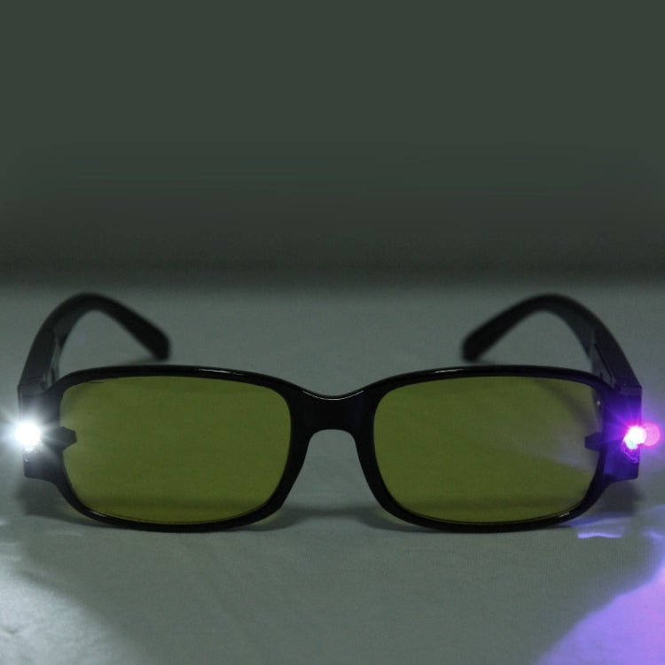 UV Protection Yellow Resin Lens Reading Glasses with Currency Detecting Function, +