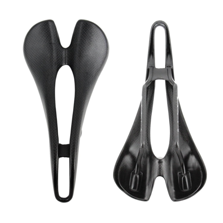 YD171 Bicycle 3K Matte Full Carbon Fiber Cushion Hollow Saddle Seat(Black)