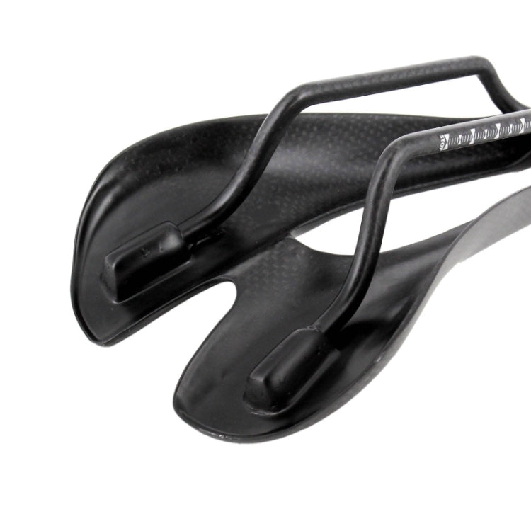 YD171 Bicycle 3K Matte Full Carbon Fiber Cushion Hollow Saddle Seat(Black)