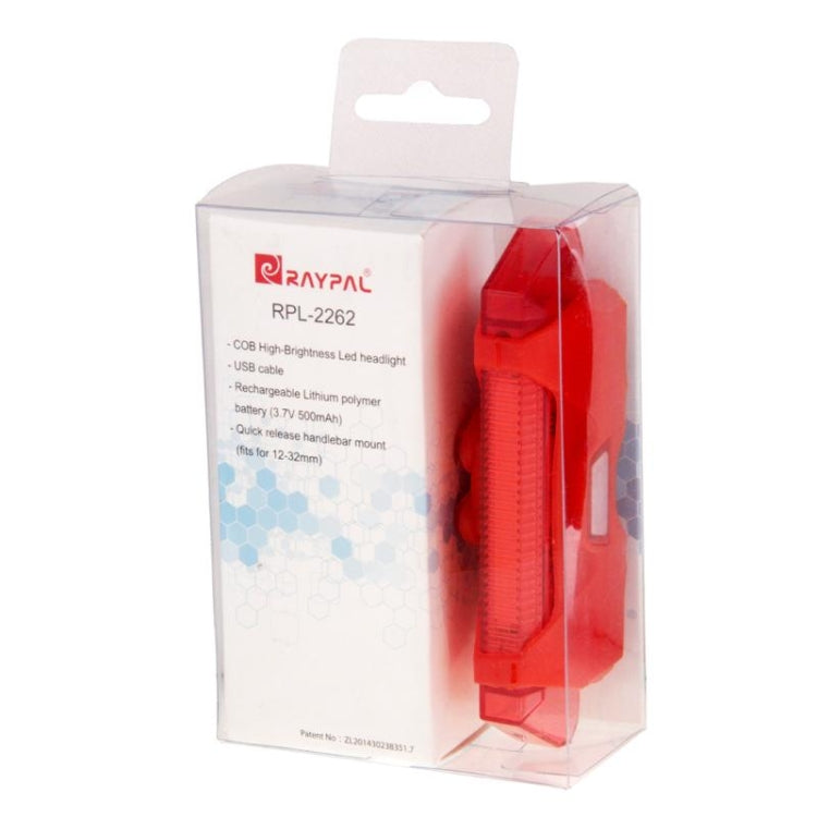 RAYPAL RPL-2262 USB Rechargeable COB LED Bike Taillight with Handlebar Mount(Red)