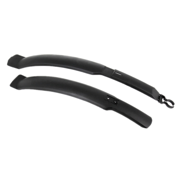 Plastic + Steel Front & Rear Extended Mudguard for 26 inch Bike MTB(Black)