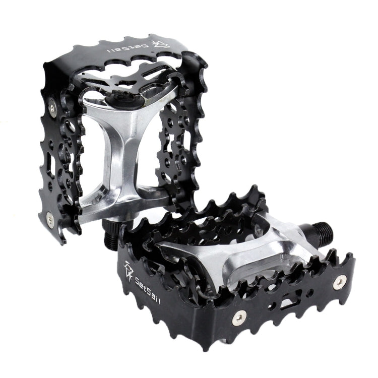 2 PCS YD193 Aluminum Alloy Platform Pedals CNC Steel Axle 9/16 inch for Bike MTB BMX