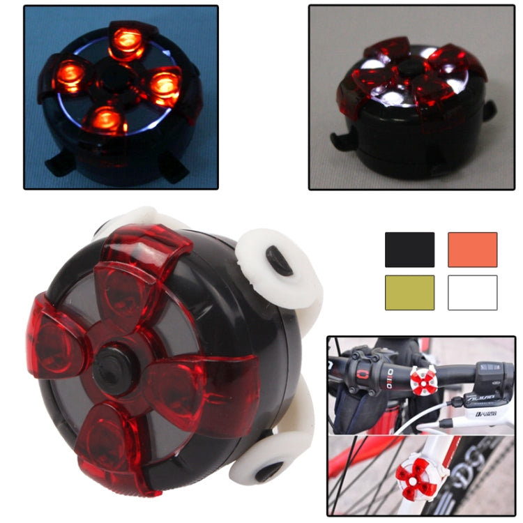 Portable 4 LED Swap Color Red / White Bicycle Bike LED Head Light / Tail Light (Random Color Delivery)