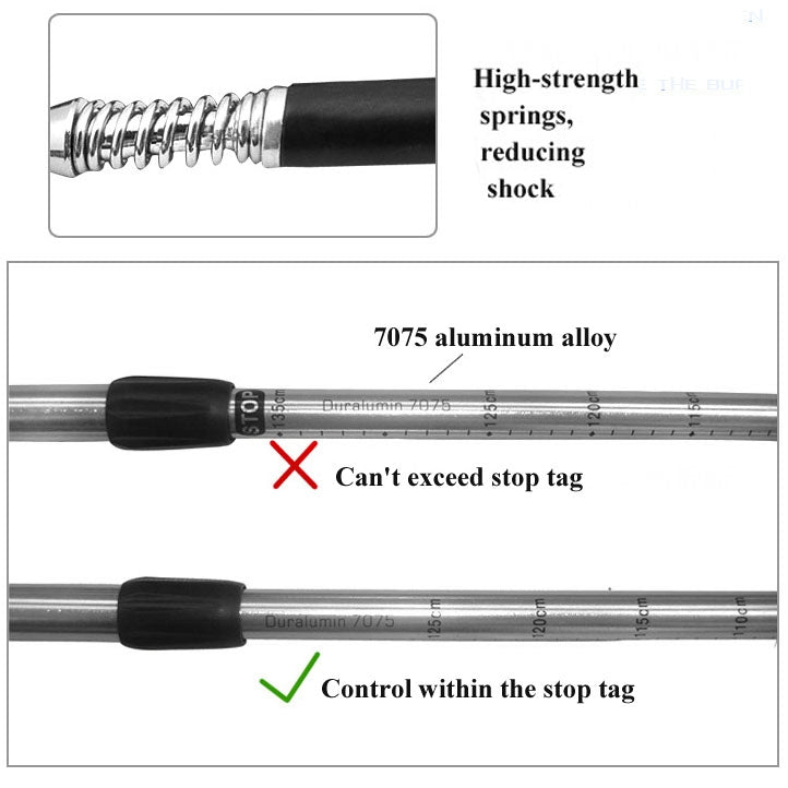 Folding Adjustable Crutch / Walking Stick, Height: 0.5-1.1m (Random Color Delivery)