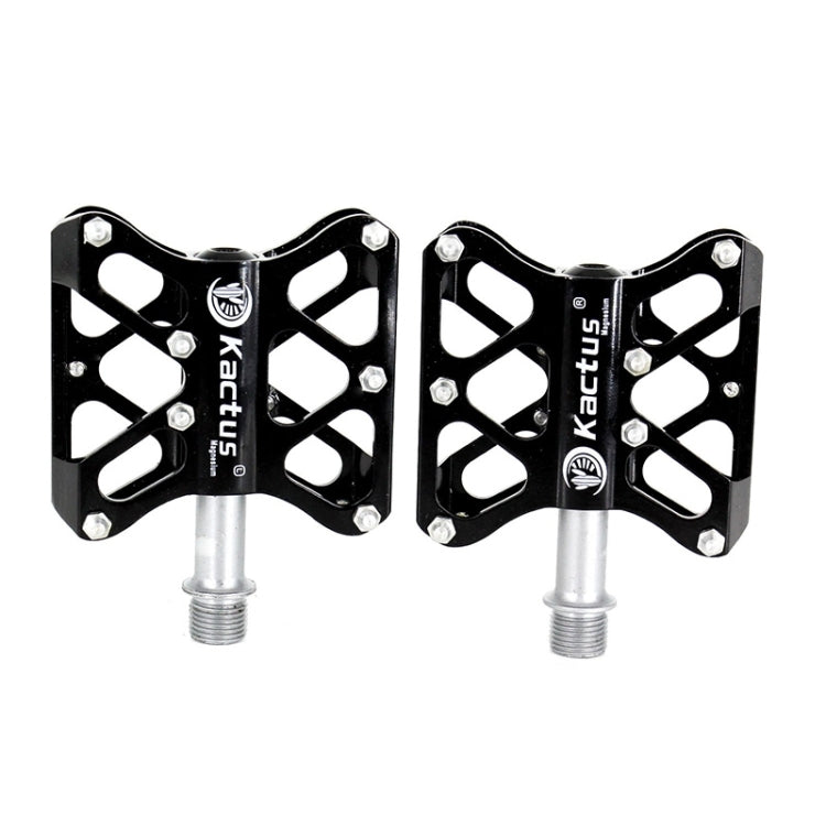 1 Pair Magnesium Pedals Platform CNC Steel Axle 9/16 inch for Kactus Bike MTB(Black)