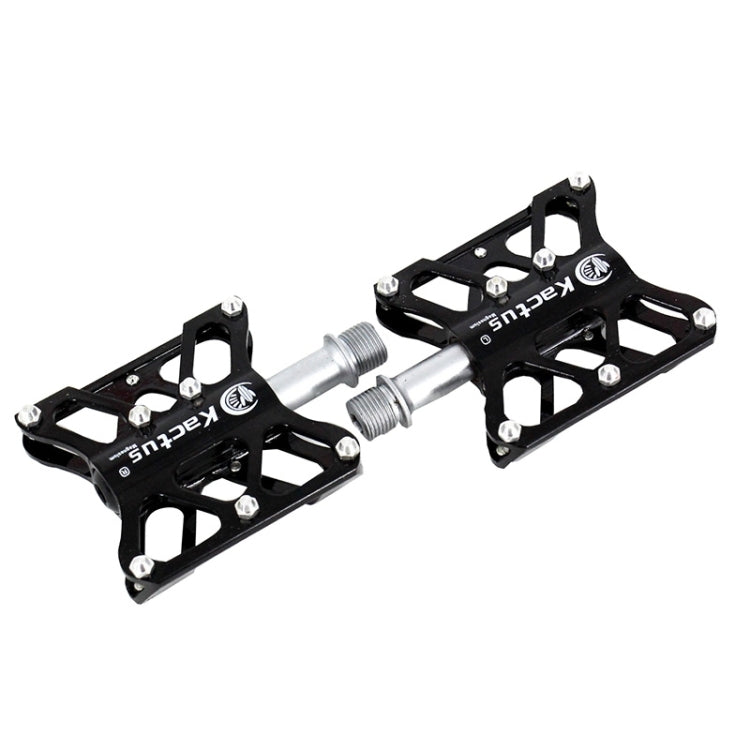1 Pair Magnesium Pedals Platform CNC Steel Axle 9/16 inch for Kactus Bike MTB(Black)
