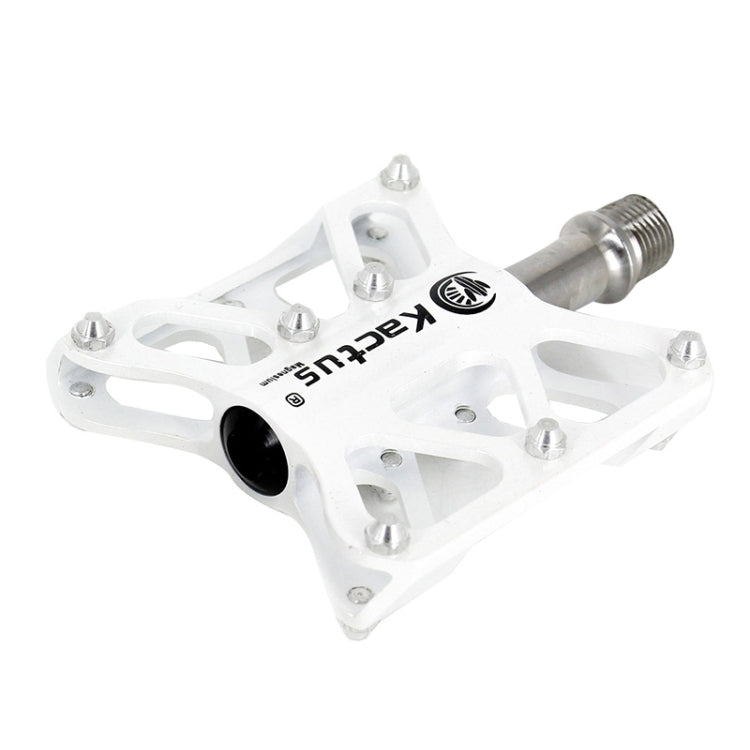 1 Pair Magnesium Pedals Platform CNC Titanium Axle 9/16 inch for Kactus Bike MTB(White)