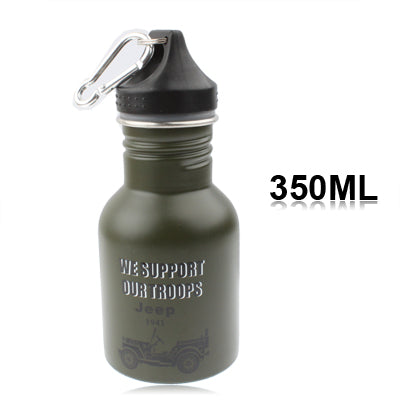 350ML Stainless Steel Military / Outdoor Sports Kettle with Carabiner