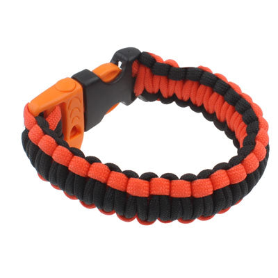 550 Paracord Weave Survival Bracelet with Whistle Buckle