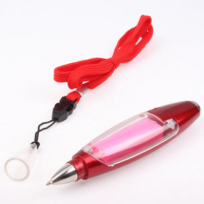 3-in-1 Cord Ball Pen With Notepad & LED Light / Promotion & Fashion Pen (Random Color Delivery)
