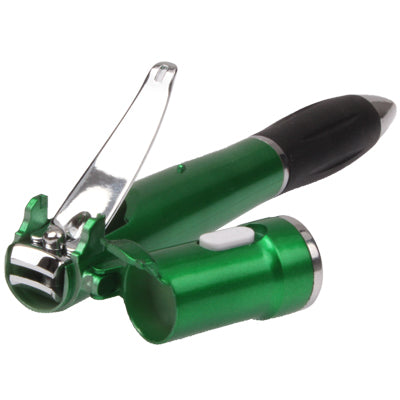 Multifunction 3-in-1 Ball Pen / Promotion & Fashion Pen / Nail Clippers Pen with Light (Random Color Delivery)