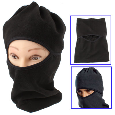 Warm Full Face Cover Winter Ski Mask Beanie Hat Scarf Hood CS(Black)