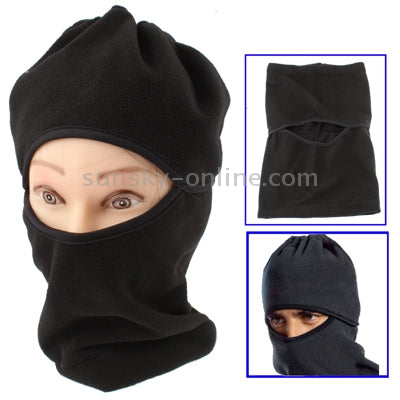 Warm Full Face Cover Winter Ski Mask Beanie Hat Scarf Hood CS(Black)