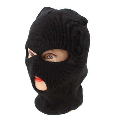 Black Soft Caddice Full Face Protector with Three Hole Face Mask Cover(Black)