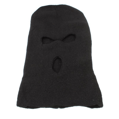 Black Soft Caddice Full Face Protector with Three Hole Face Mask Cover(Black)