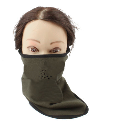 Thermal Fleece Motorcycle Cycling Sport Half Face Mask(Deep Green)