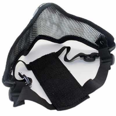 Half Face Camouflage Mesh Wire to Survive Protective Mask / Mask(Black)