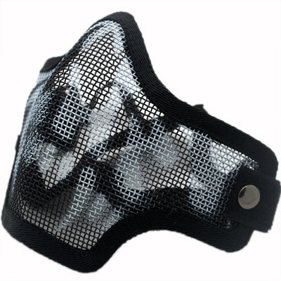 Half Face Camouflage Mesh Wire to Survive Protective Mask / Mask(Black)