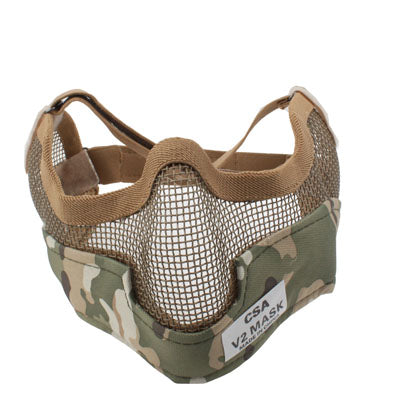 Steel Net Mesh Style Camouflage Protect Mask with Elastic Strap for Outdoor War Game Activity