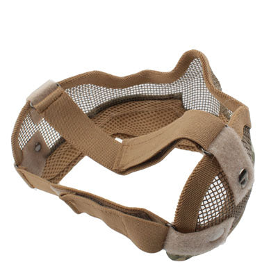 Steel Net Mesh Style Camouflage Protect Mask with Elastic Strap for Outdoor War Game Activity