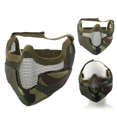 Steel Net Mesh Style Camouflage Protect Mask with Elastic Strap for Outdoor War Game Activity