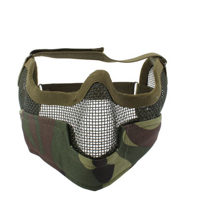 Steel Net Mesh Style Camouflage Protect Mask with Elastic Strap for Outdoor War Game Activity