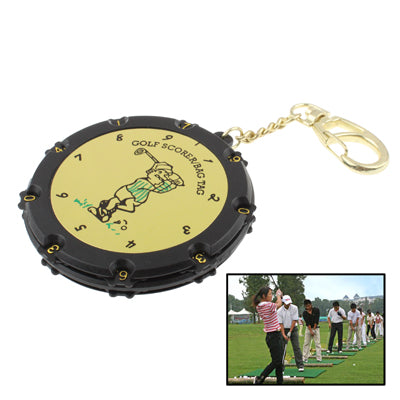 18-Hole Dual Side Round Manual Golf Score Counter with Keychain