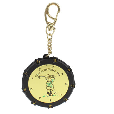 18-Hole Dual Side Round Manual Golf Score Counter with Keychain