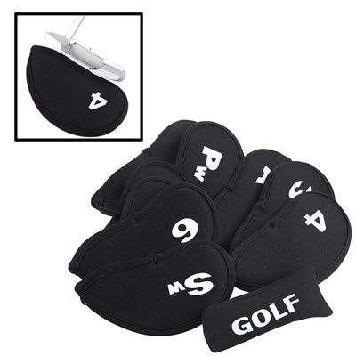 10 x Sports Golf Iron Head Covers & 1 x Putter Head Cover Case Protector