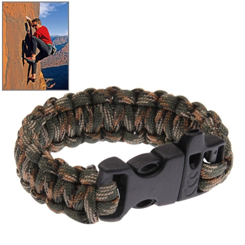 Multi-functional Nylon Braided Survival Bracelets with Whistle