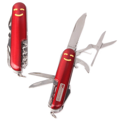 12-in-1 Stainless Steel Multi-function Hands Tool for Outdoor(Red)